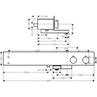 Смеситель для ванны Hansgrohe Shower Tablet 13109000 хром